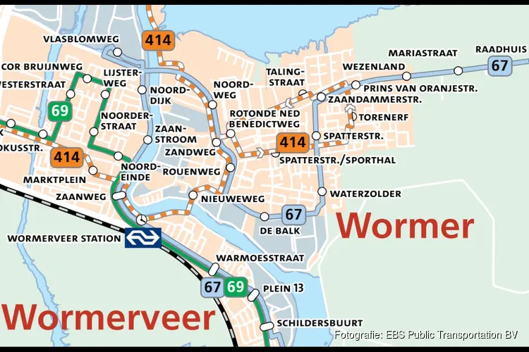 Lijn 67 krijgt nieuwe route via Noorderveld met een betere bereikbaarheid voor Wormerveer én routewijziging in Wormer