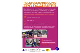 Ontdek rolstoeltennis tijdens een gratis clinic bij Rolstoeltennis Alkmaar