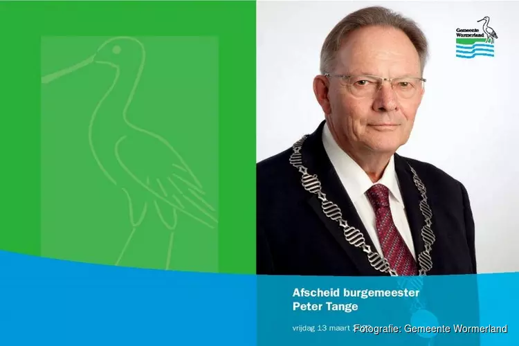 Burgemeester Tange neemt op 13 maart afscheid van Wormerland