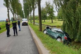 Auto tegen boom in Wijdewormer